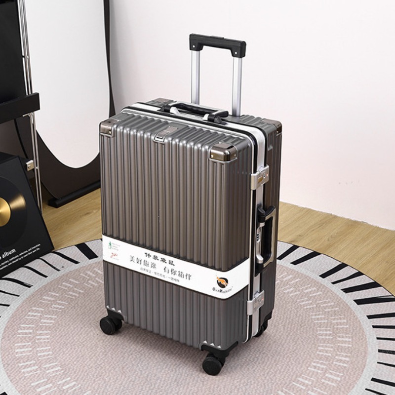 Aluminum Frame Carry On Luggage - กระเป๋าเดินทางธุรกิจโครงอะลูมิเนียม ขนาด 20 นิ้ว ล็อครหัสผ่าน ล้อหมุน