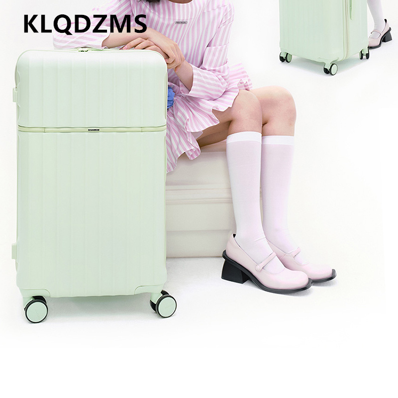 Spinner Wheel Rolling Suitcase 20 Inch - กระเป๋าเดินทางแบบมีล้อ KLQDZMS ขนาดใหญ่ ความจุเยอะ วัสดุ PC