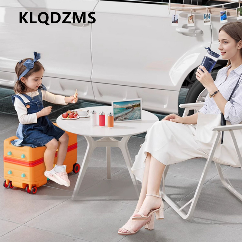Spinner Wheel Rolling Suitcase 20 Inch - กระเป๋าเดินทางแบบนั่งและขี่ได้ KLQDZMS วัสดุ ABS + PC