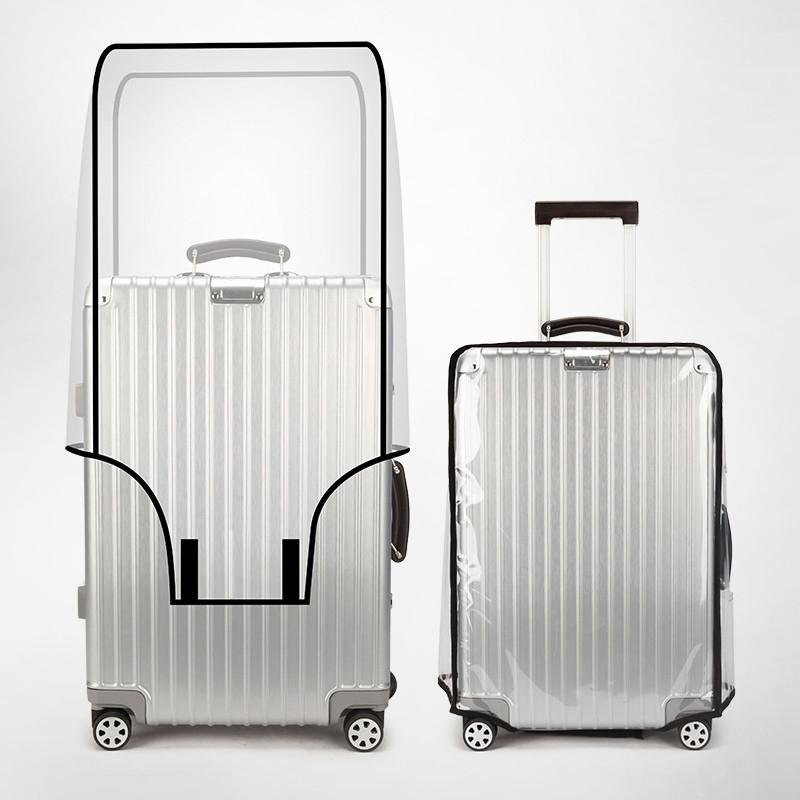 Waterproof Suitcase Cover Protector - ผ้าคลุมกระเป๋าเดินทาง PVC แบบใส กันน้ำ กันฝุ่น ทนทานต่อการสึกหรอ