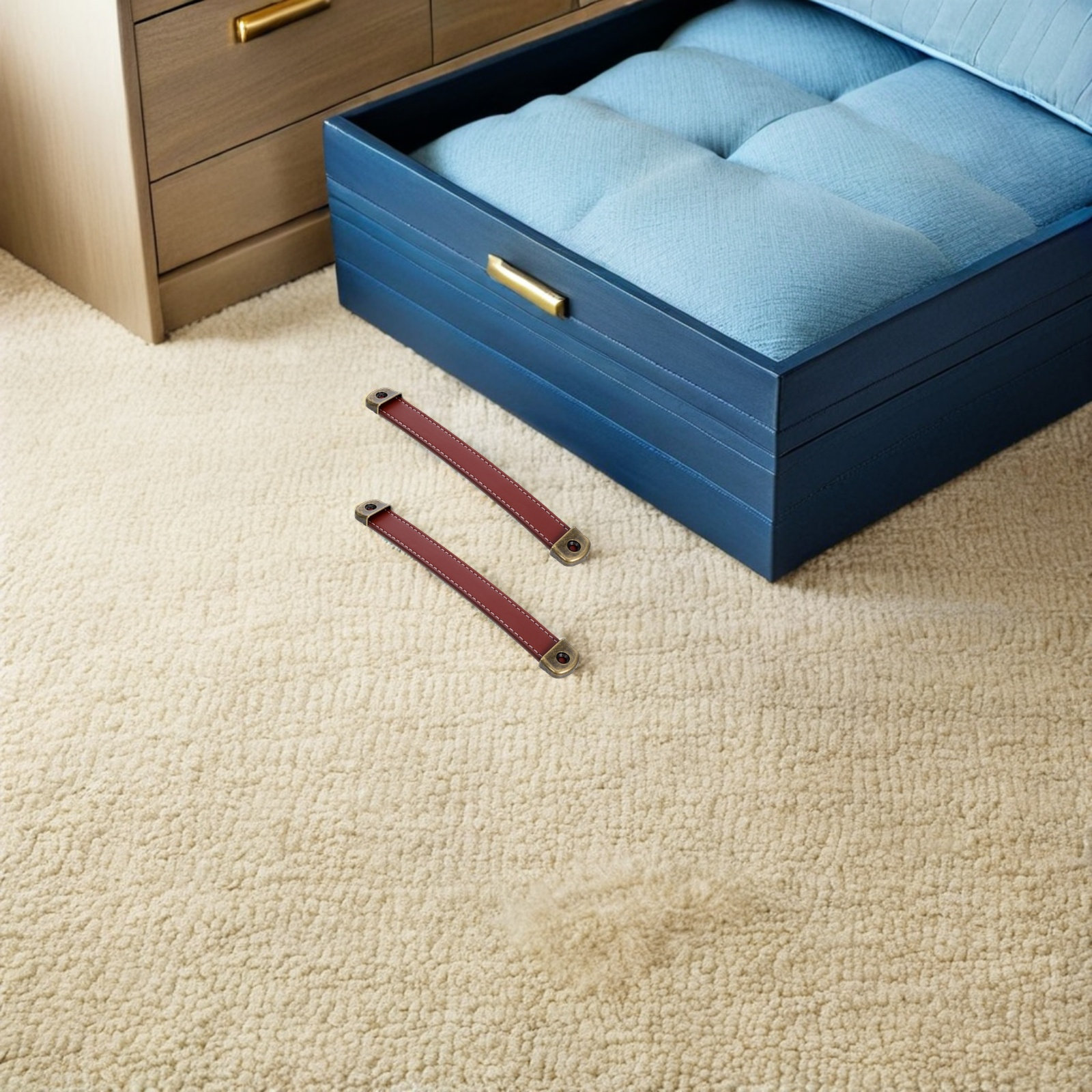 มือจับตู้สไตล์วินเทจ PU สีน้ำต - Retro Vintage Trunk Suitcase บทวิจารณ์และราคา