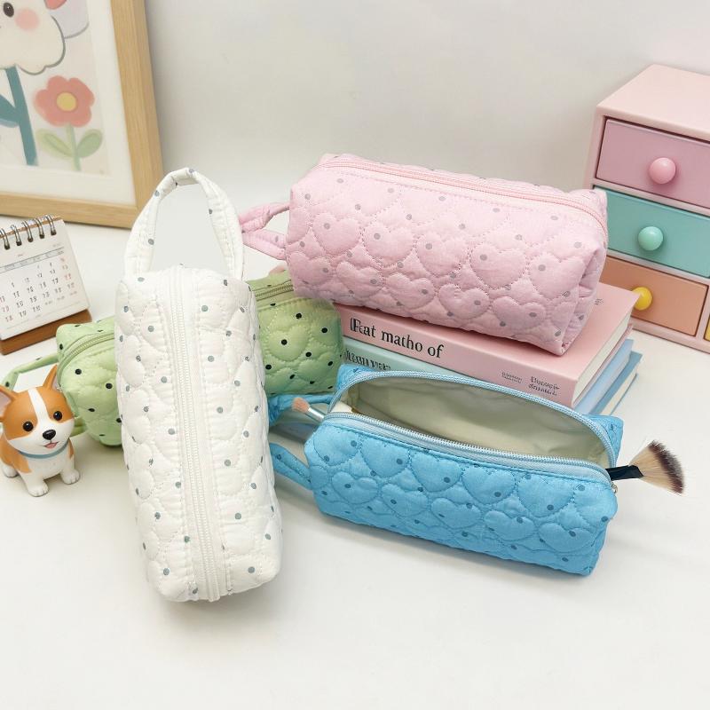 กระเป๋าเครื่องสำอางลายจุดแบบพก - Cosmetic Bags บทวิจารณ์และราคา