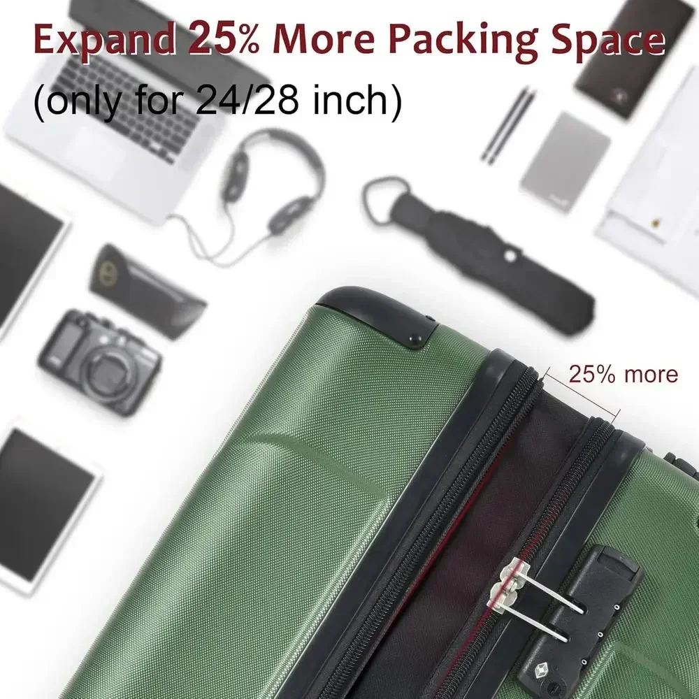 ชุดกระเป๋าเดินทางแบบแข็ง 6 ชิ้ - Expandable Hard Shell Luggage Set บทวิจารณ์และราคา
