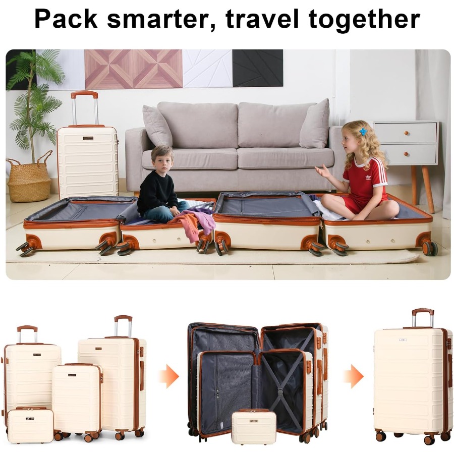 ชุดกระเป๋าเดินทาง 4 ชิ้น แบบขย - Expandable Hard Shell Luggage Set บทวิจารณ์และราคา