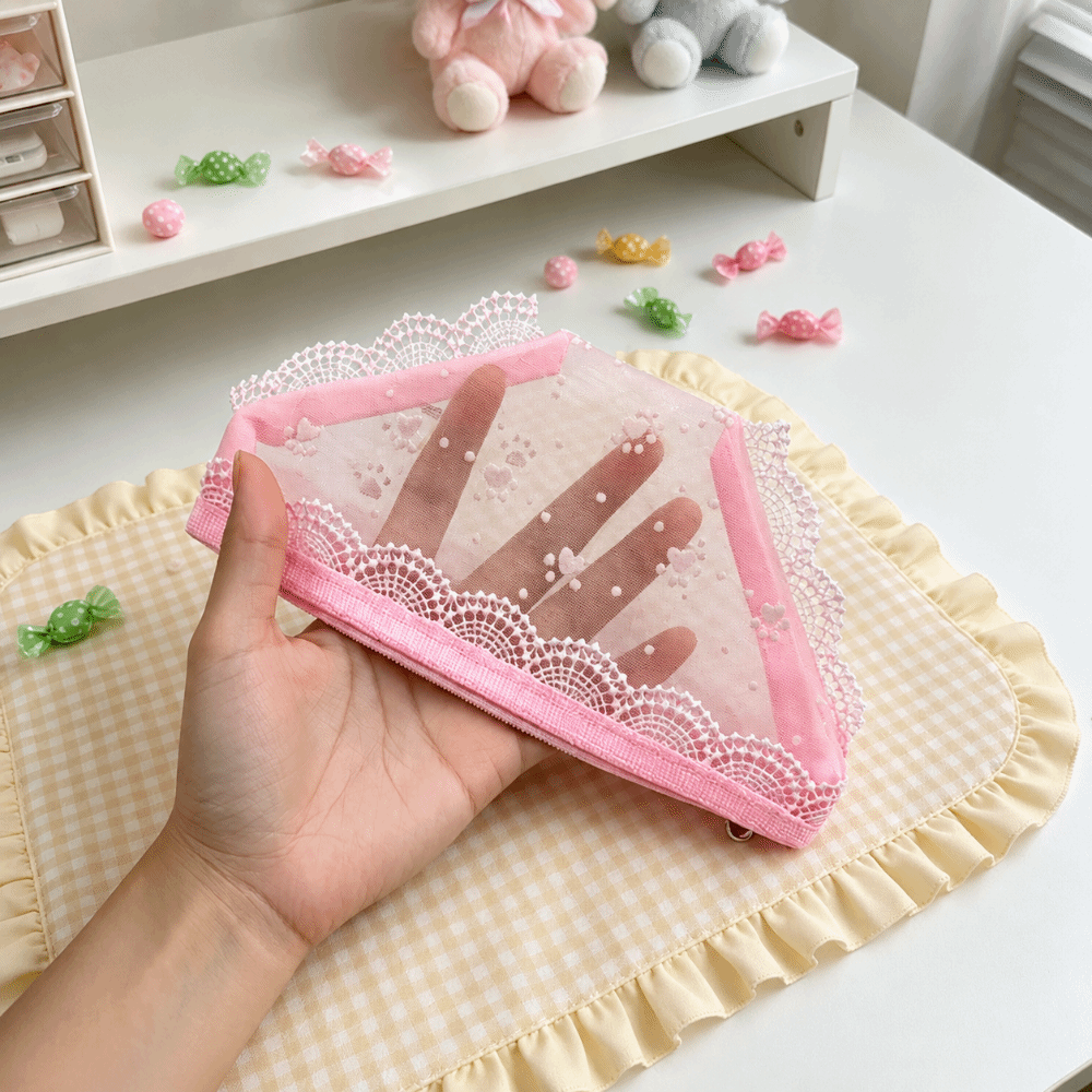 กระเป๋าเก็บของตาข่ายลูกไม้น่าร - Cosmetic Bags บทวิจารณ์และราคา