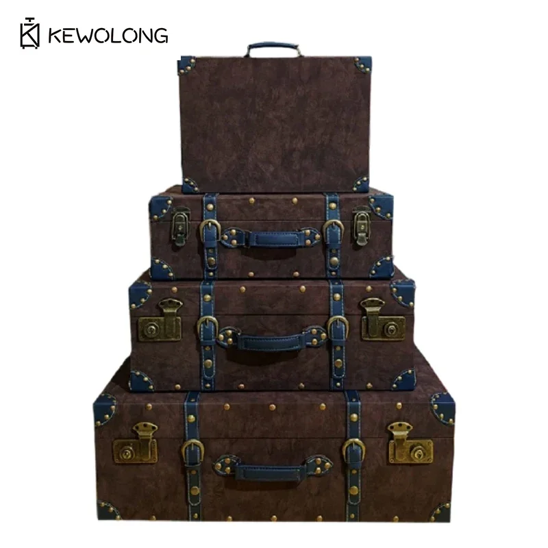 กล่องเก็บของทรงกระเป๋าเดินทางห - Retro Vintage Trunk Suitcase บทวิจารณ์และราคา