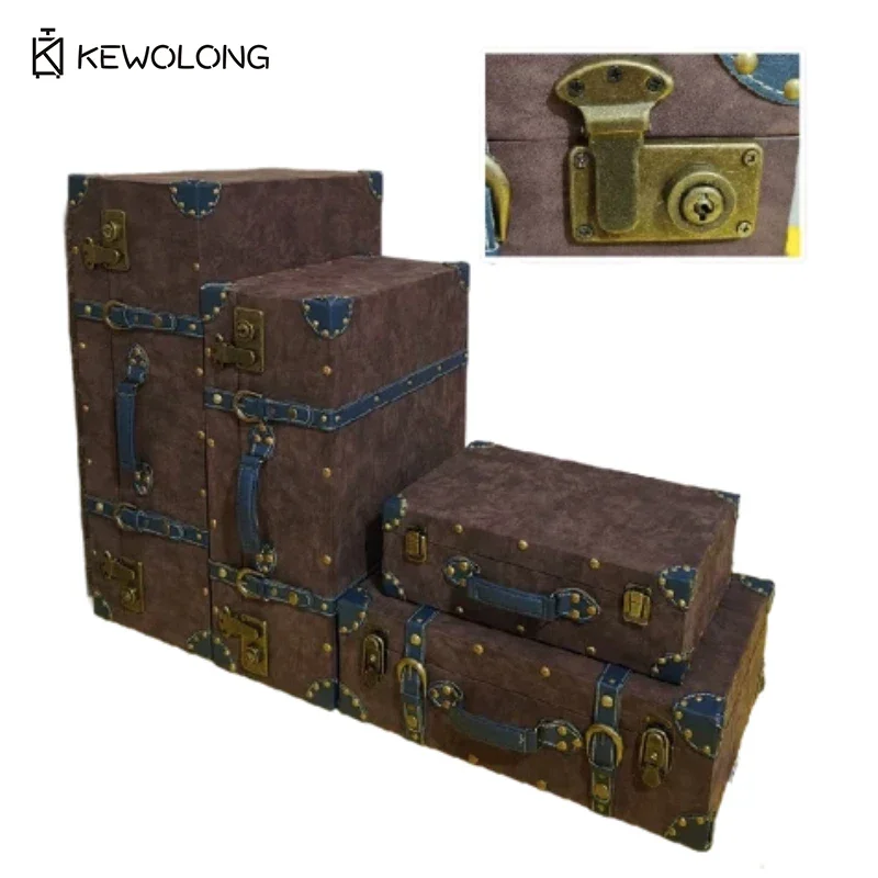 กล่องเก็บของทรงกระเป๋าเดินทางห - Retro Vintage Trunk Suitcase บทวิจารณ์และราคา
