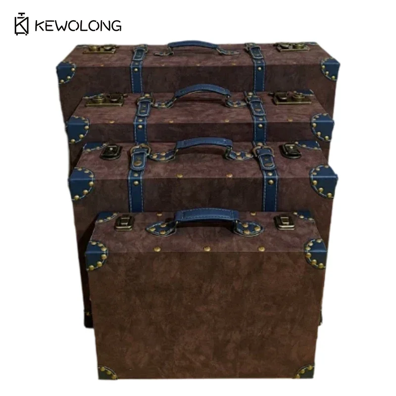 กล่องเก็บของทรงกระเป๋าเดินทางห - Retro Vintage Trunk Suitcase บทวิจารณ์และราคา