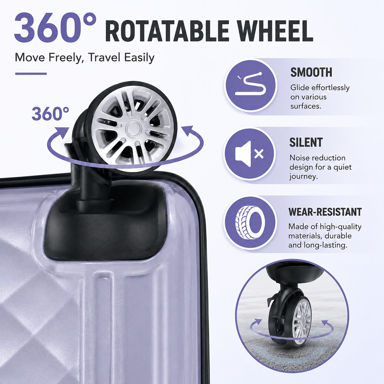 ชุดกระเป๋าเดินทาง 2 ชิ้น ประกอ - Cabin Size Lightweight Travel Trolley บทวิจารณ์และราคา