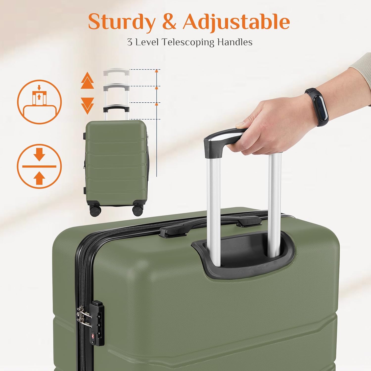 กระเป๋าเดินทางแบบถือขึ้นเครื่อ - Expandable Hard Shell Luggage Set บทวิจารณ์และราคา