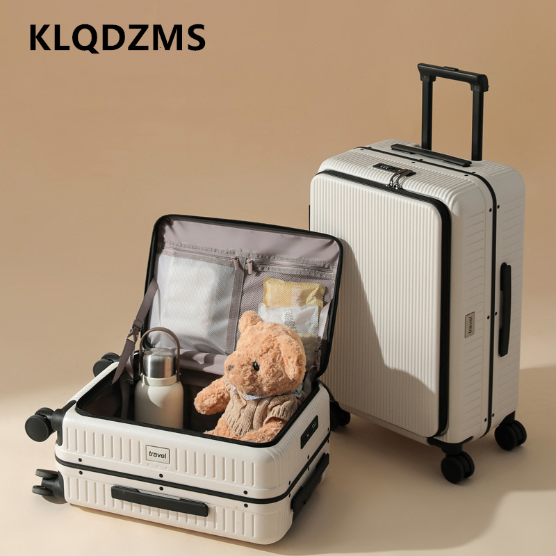 กระเป๋าเดินทางแบบล้อลาก KLQDZM - Front Opening Laptop Luggage 24 Inch บทวิจารณ์และราคา