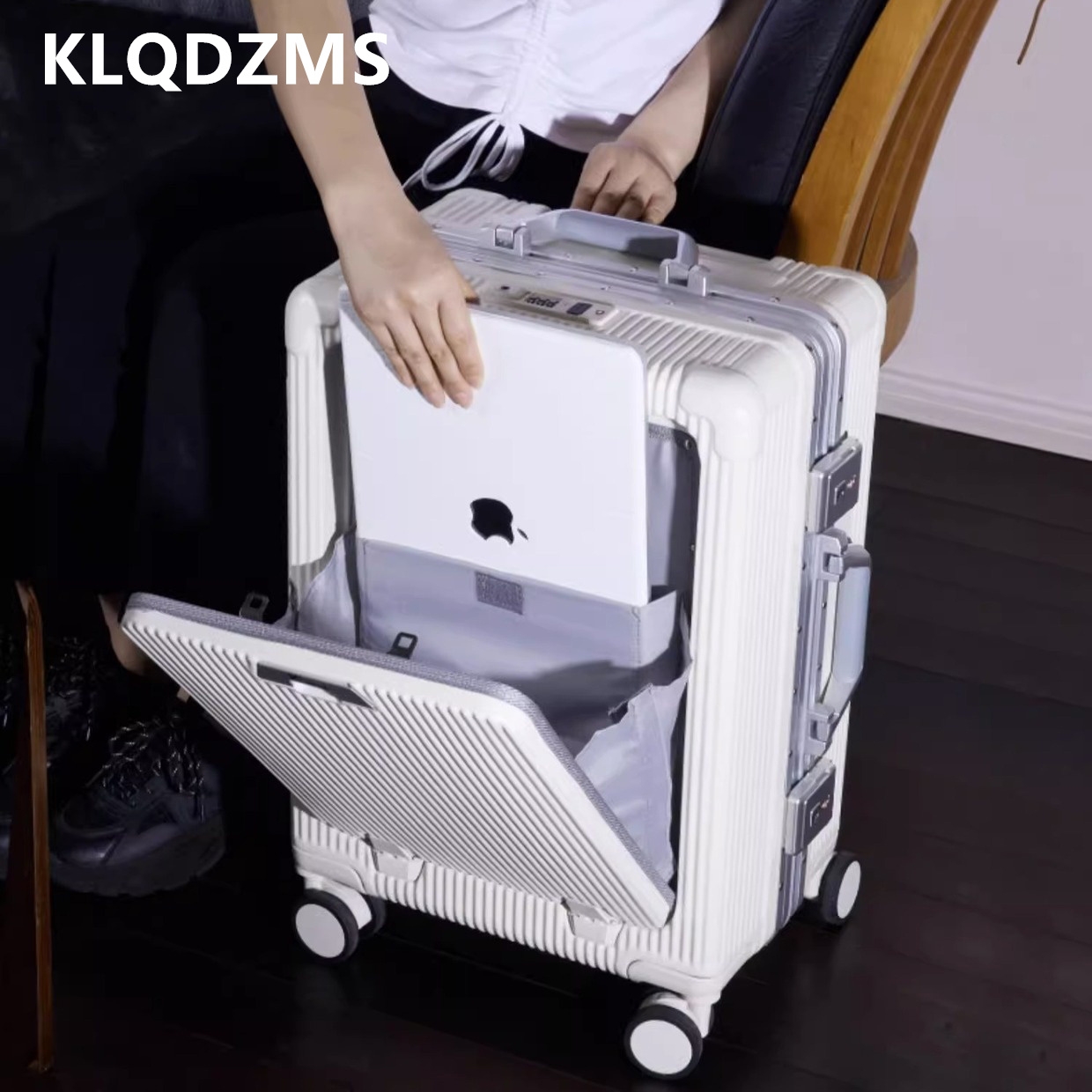 KLQDZMS กระเป๋าเดินทางขนาด 20  - Front Opening Laptop Luggage 24 Inch บทวิจารณ์และราคา