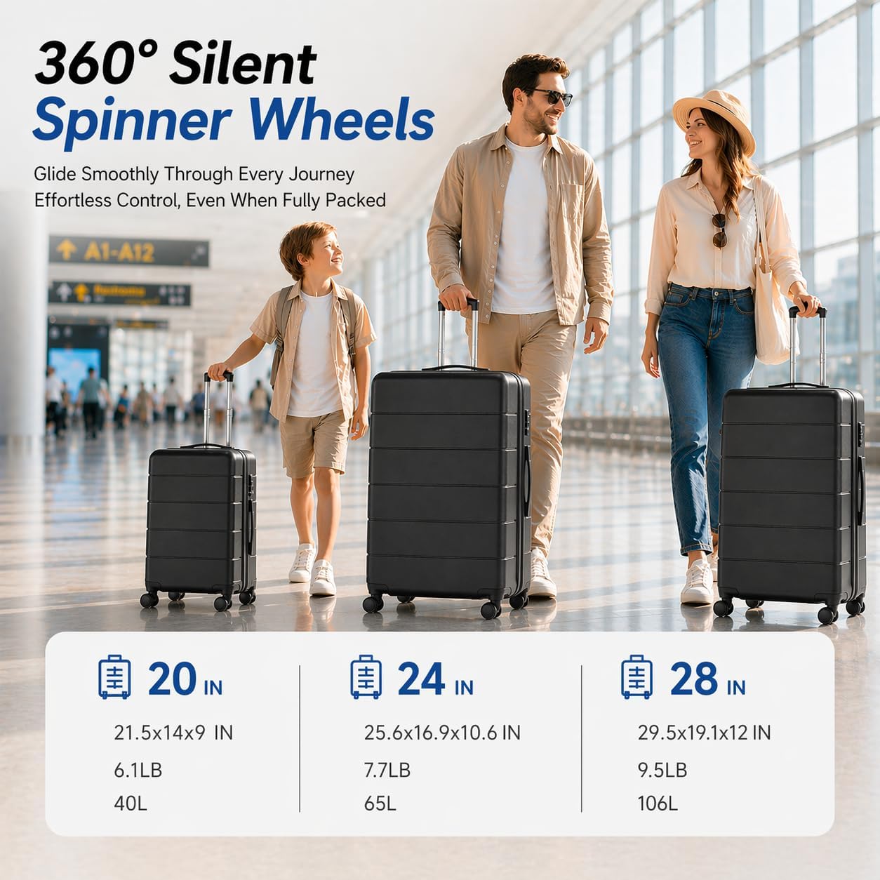ชุดกระเป๋าเดินทางแบบแข็งที่ขยา - Expandable Hard Shell Luggage Set บทวิจารณ์และราคา