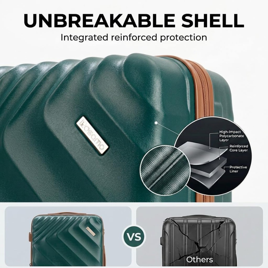 ชุดกระเป๋าเดินทางแบบแข็ง 5 ชิ้ - Expandable Hard Shell Luggage Set บทวิจารณ์และราคา