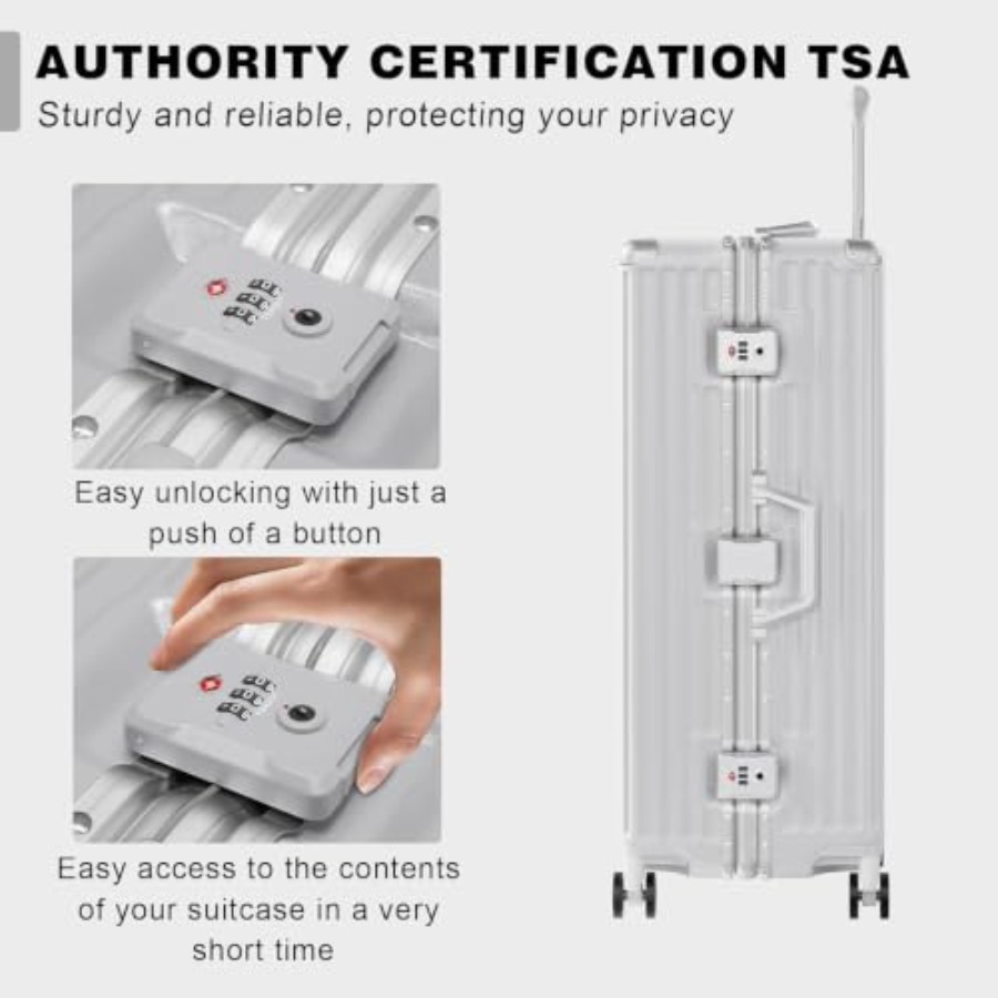 ชุดกระเป๋าเดินทาง 2 ชิ้น โครงอ - Aluminum Frame Carry On Luggage บทวิจารณ์และราคา