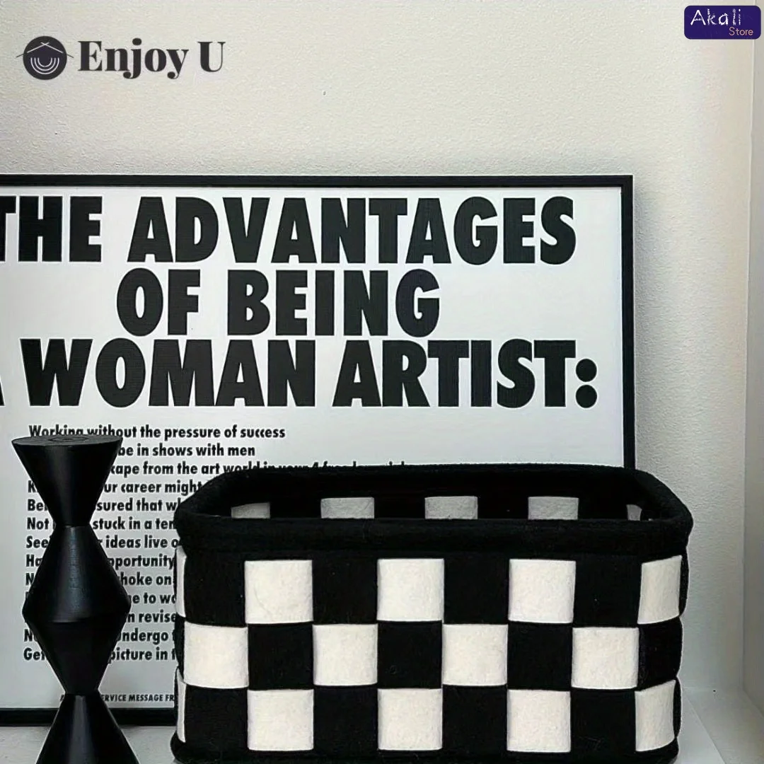 ตะกร้าเก็บของลายตารางหมากรุกสี - Cosmetic Bags บทวิจารณ์และราคา