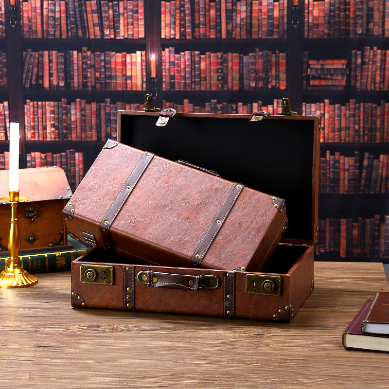 กล่องเก็บของไม้สไตล์วินเทจอเนก - Retro Vintage Trunk Suitcase บทวิจารณ์และราคา