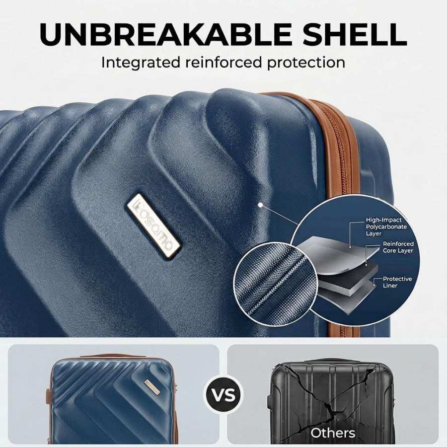 ชุดกระเป๋าเดินทางแบบแข็ง 5 ชิ้ - Expandable Hard Shell Luggage Set บทวิจารณ์และราคา